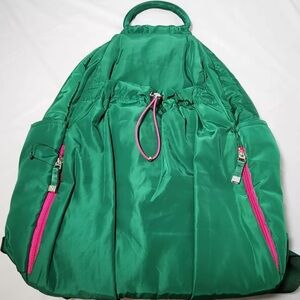 Baggalini All Day Green Nylon Backpack